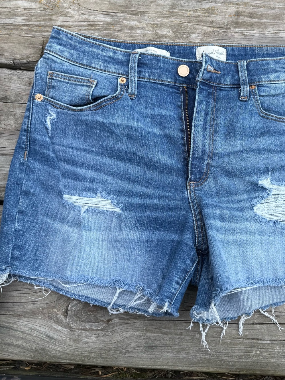Universal Thread Distressed Blue Denim Shorts